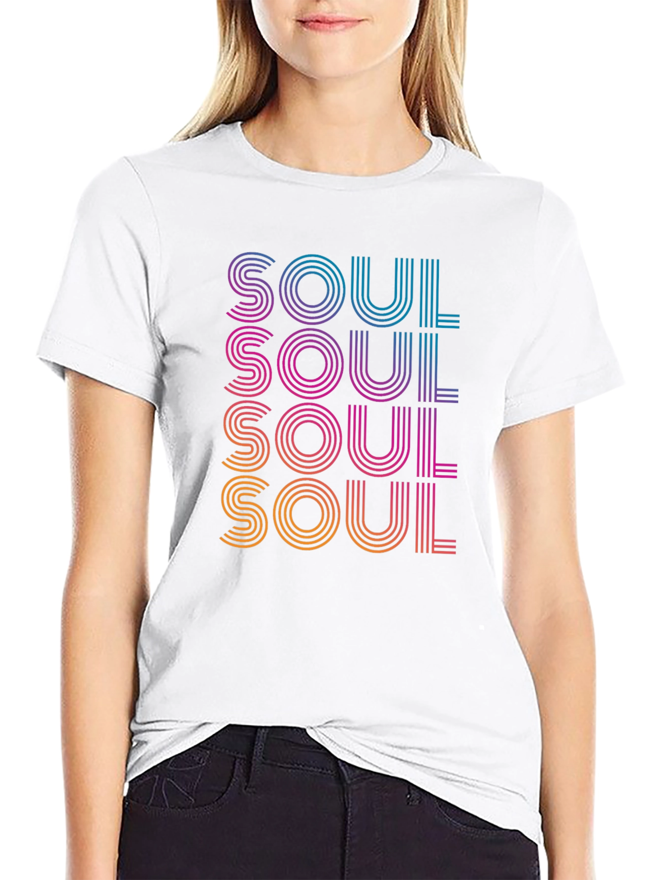 Retro Soul Graphic Black T-Shirt
