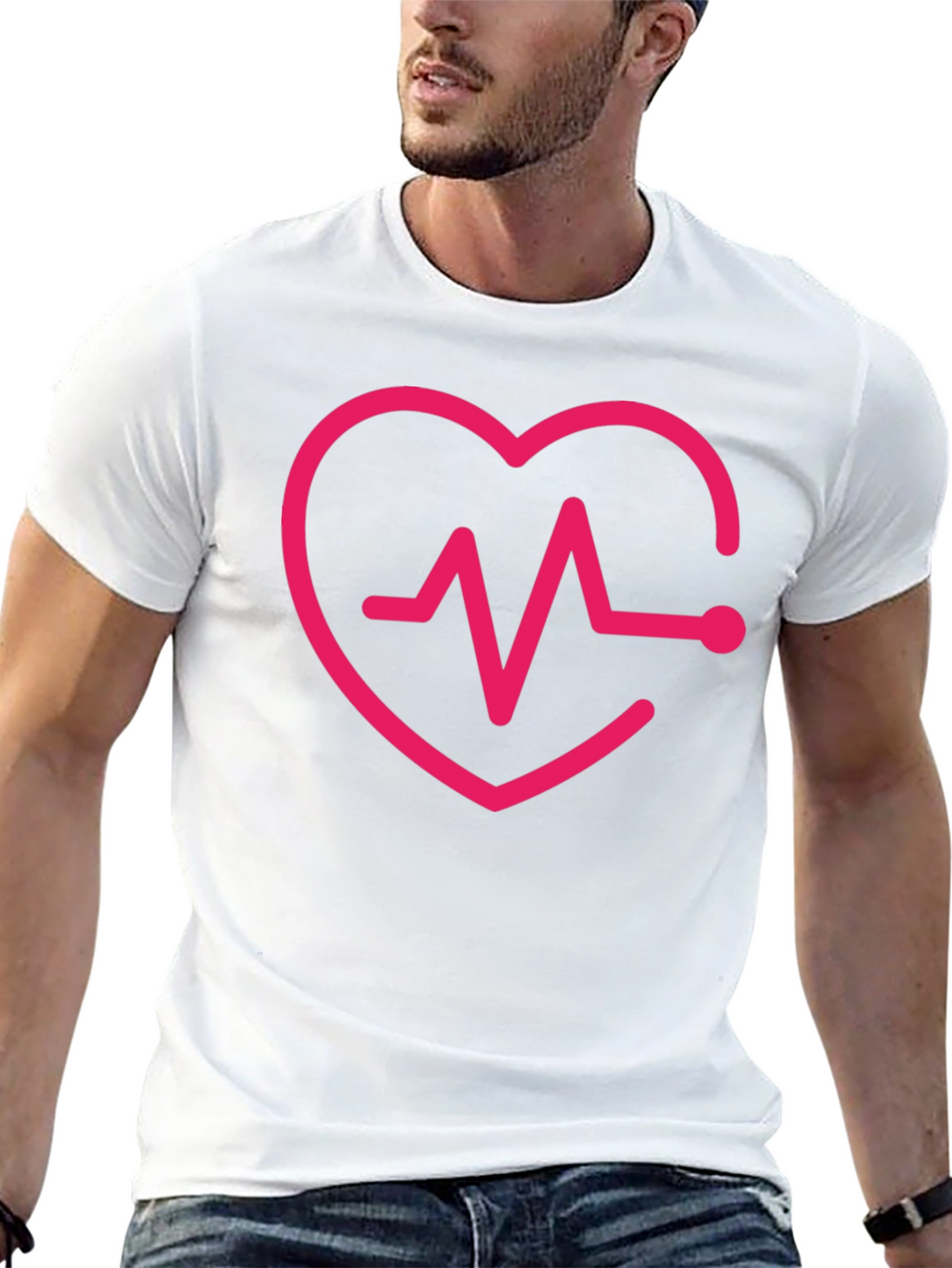 Heartbeat Heart Love Graphic T-Shirt