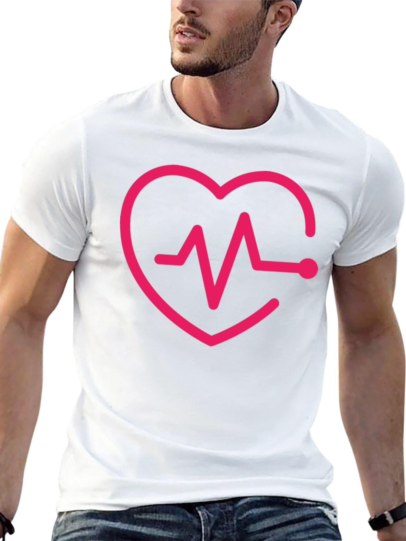 Heartbeat Heart Love Graphic T-Shirt