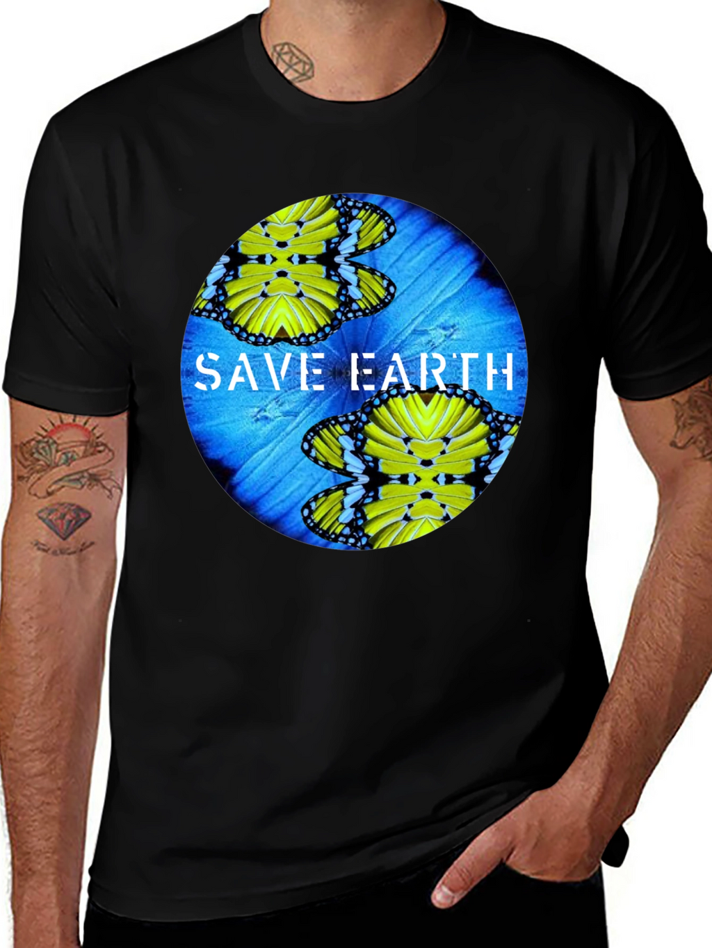 Save Earth Butterfly Graphic Tee