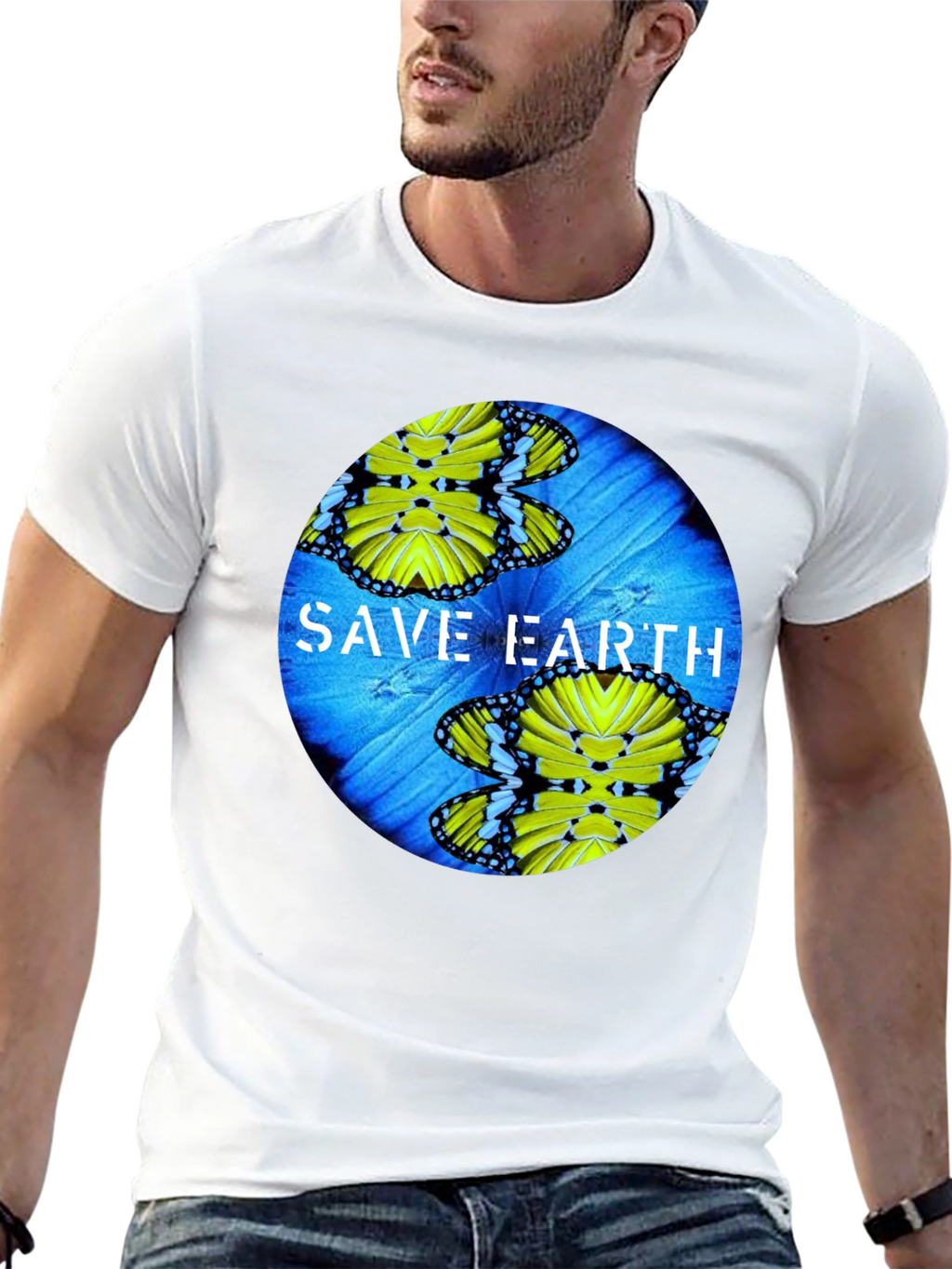 Save Earth Butterfly Graphic Tee