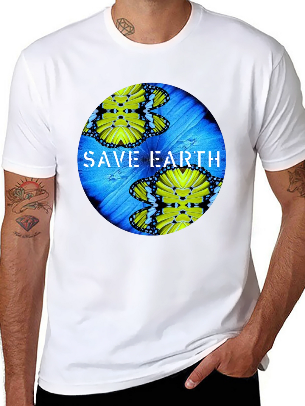 Save Earth Butterfly Graphic Tee