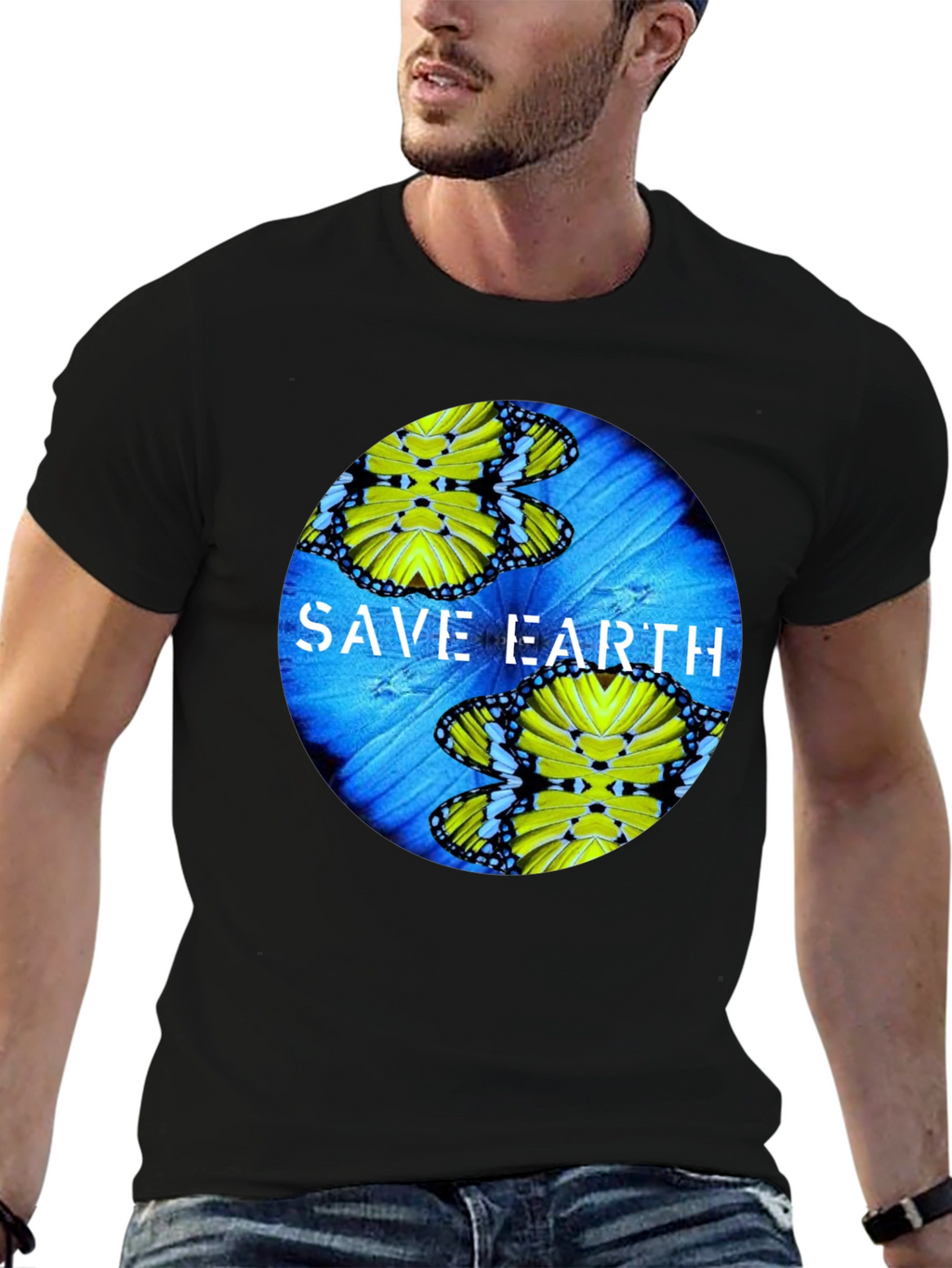 Save Earth Butterfly Graphic Tee