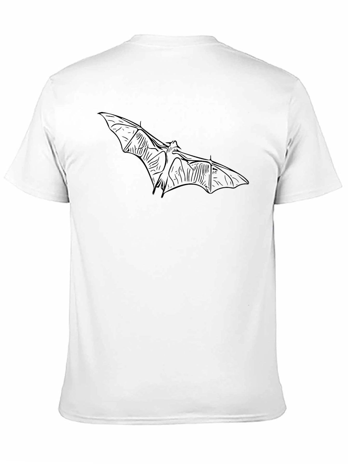 Bat Outline Graphic Black T-Shirt