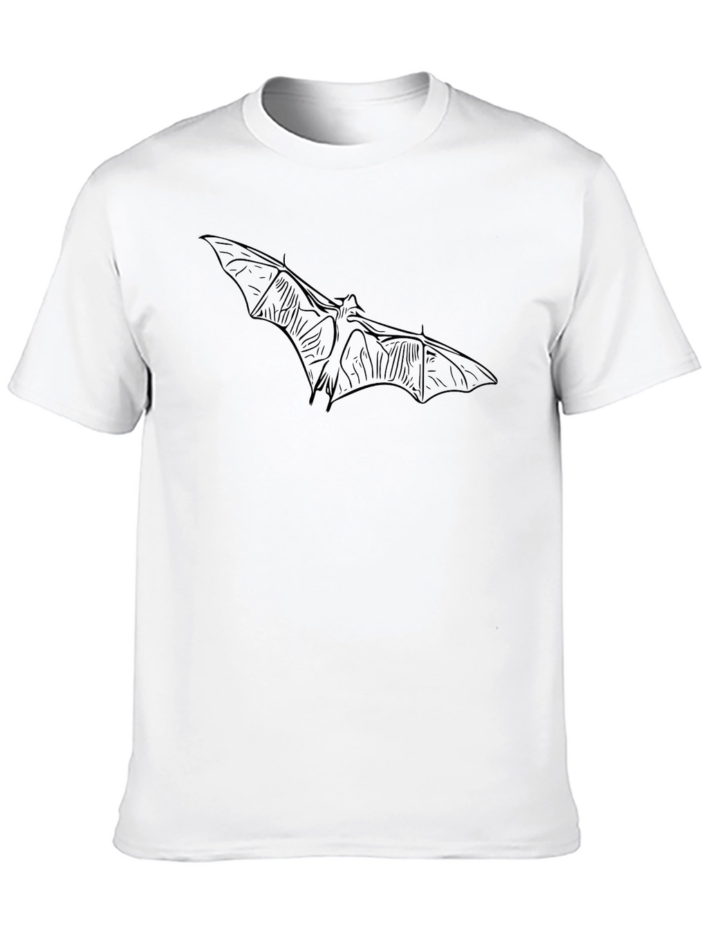 Bat Outline Graphic Black T-Shirt
