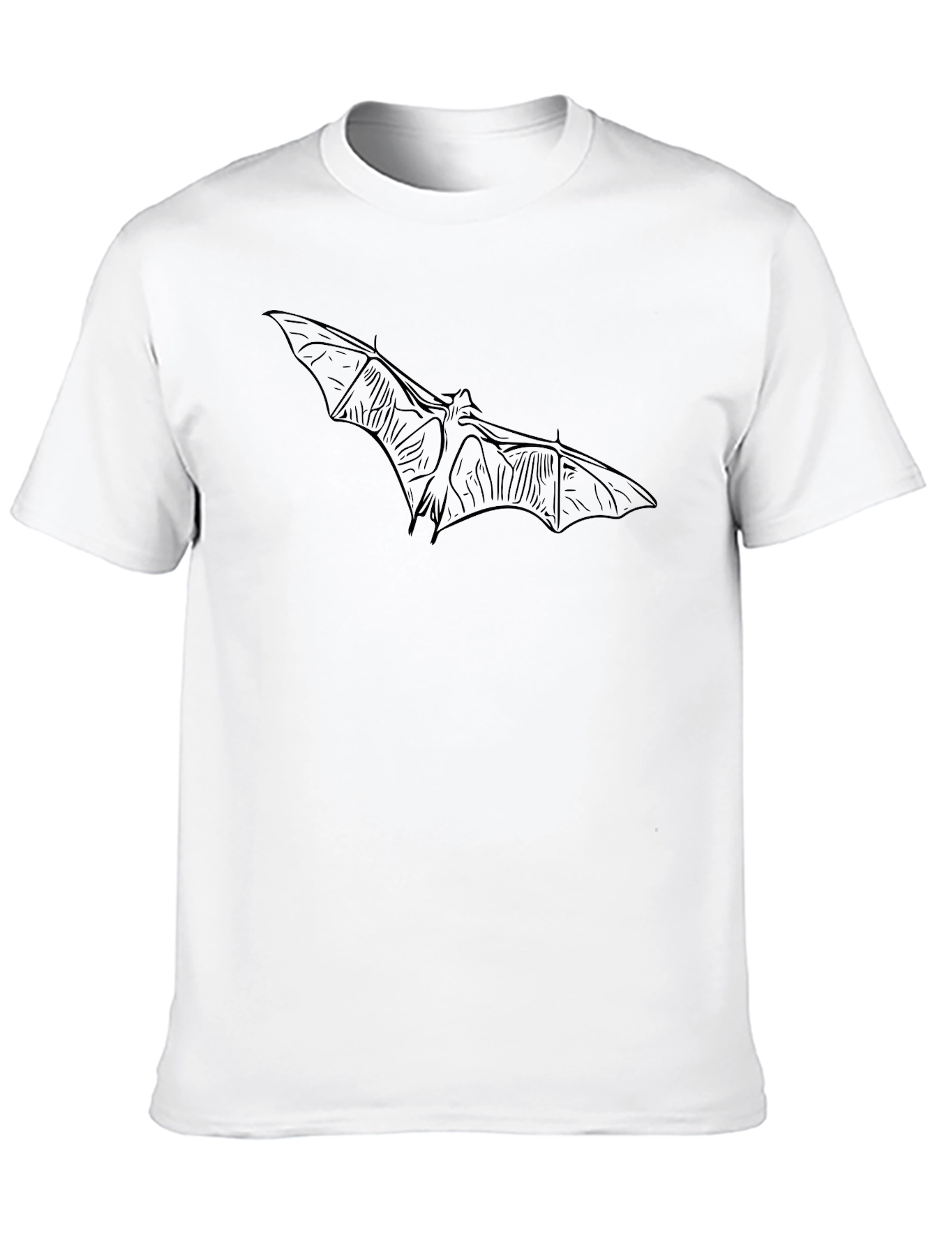 Bat Outline Graphic Black T-Shirt