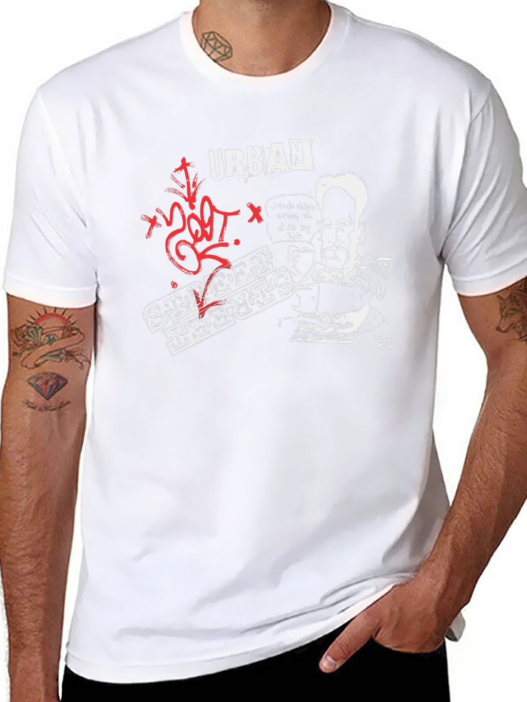Urban Street Prints Black Graphic T-Shirt