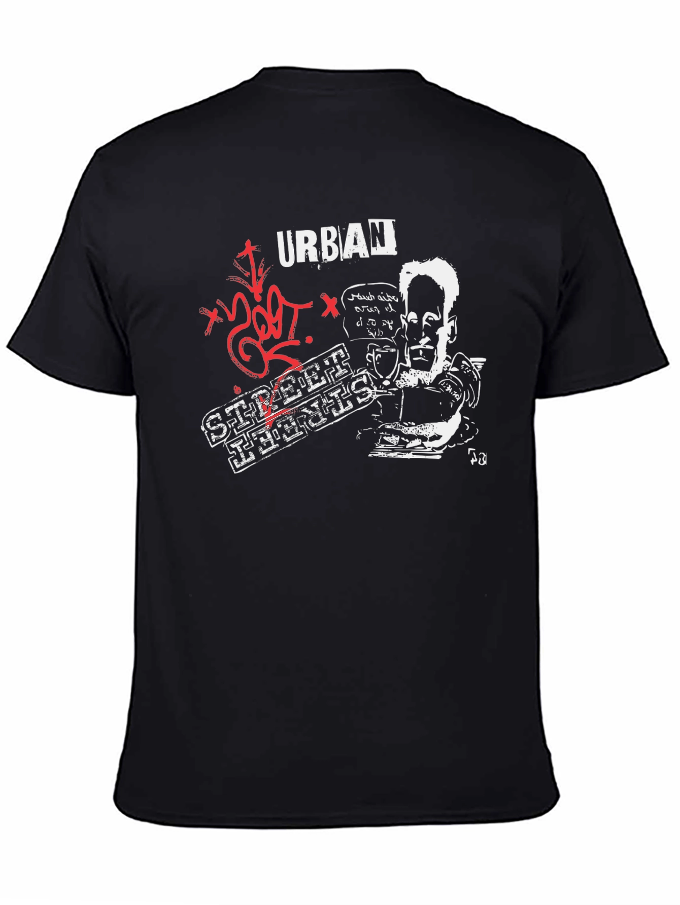 Urban Street Prints Black Graphic T-Shirt