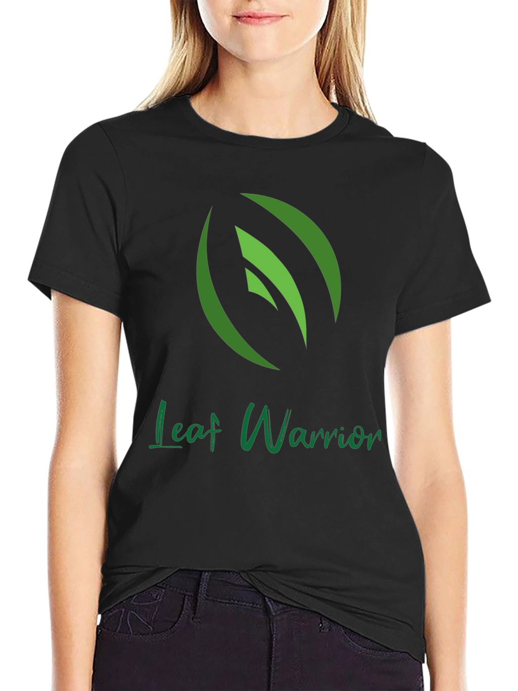 Leaf Warrior Graphic Tee - Green Leaf Design