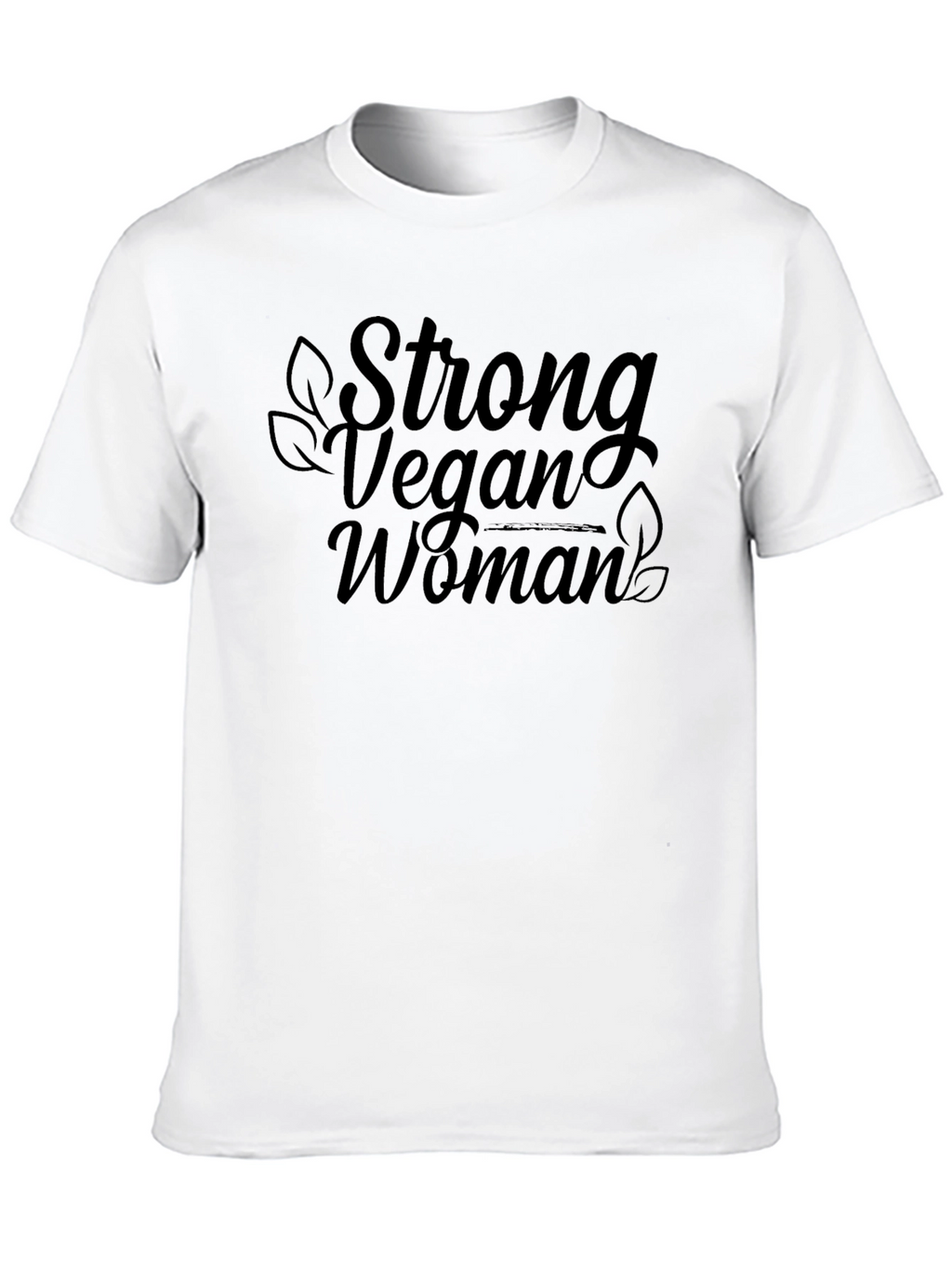 Strong Vegan Woman Black T-Shirt