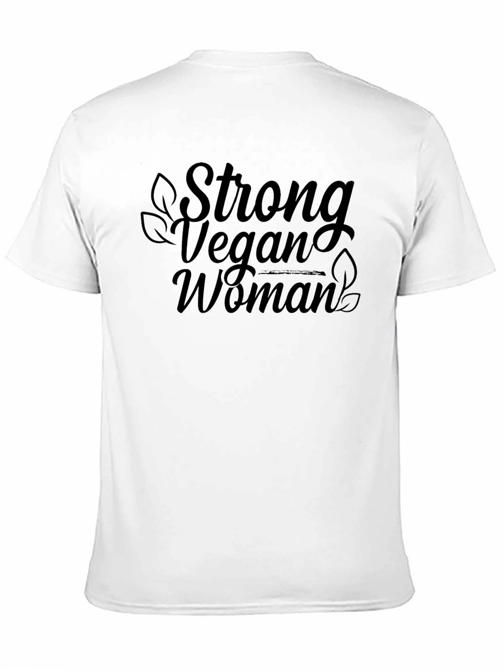 Strong Vegan Woman Black T-Shirt