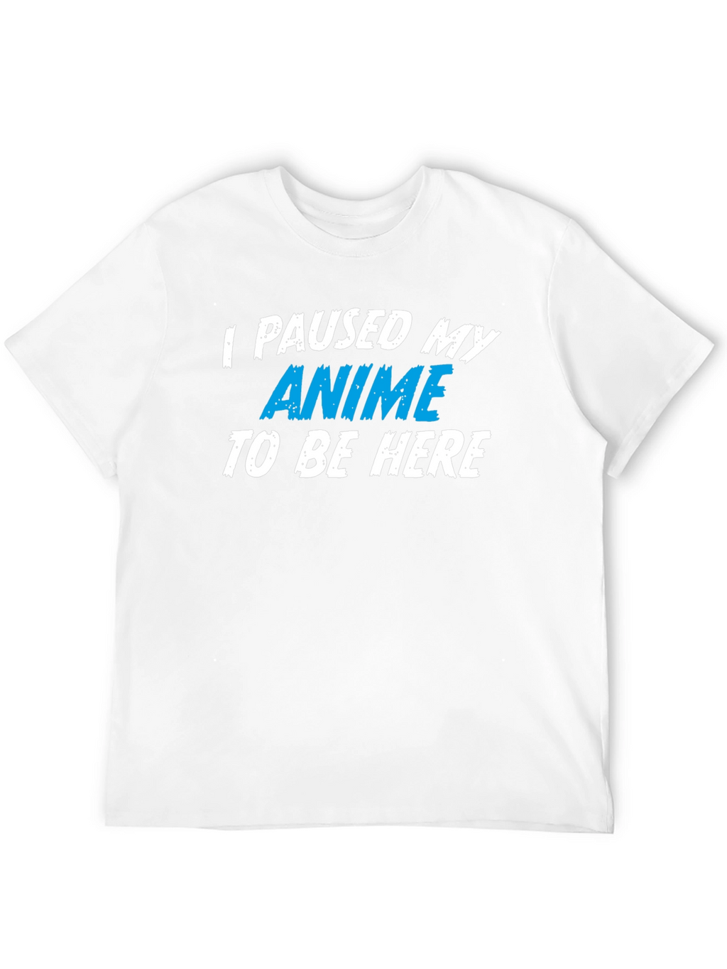 Anime Paused T-Shirt - Black Cotton Tee