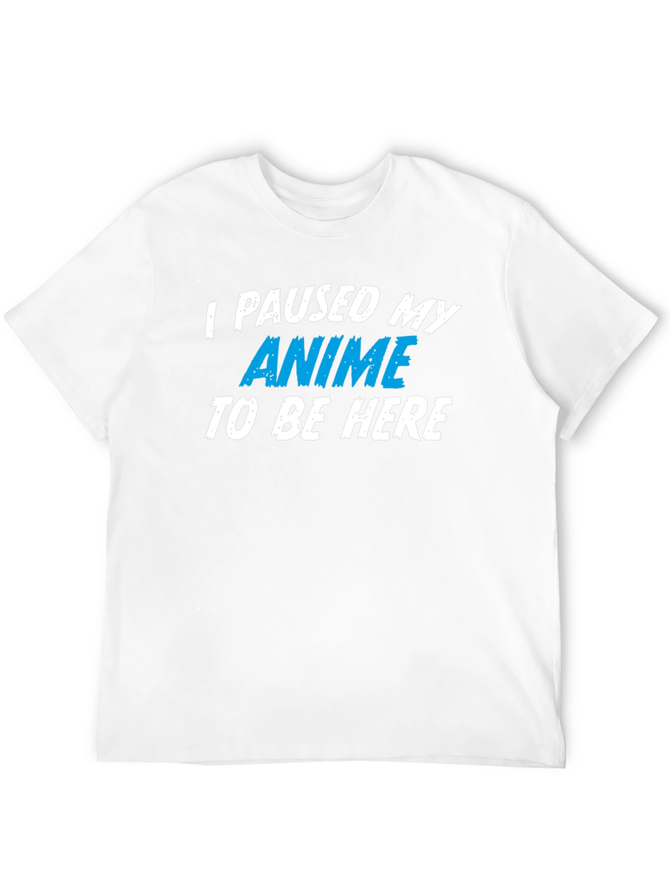 Anime Paused T-Shirt - Black Cotton Tee