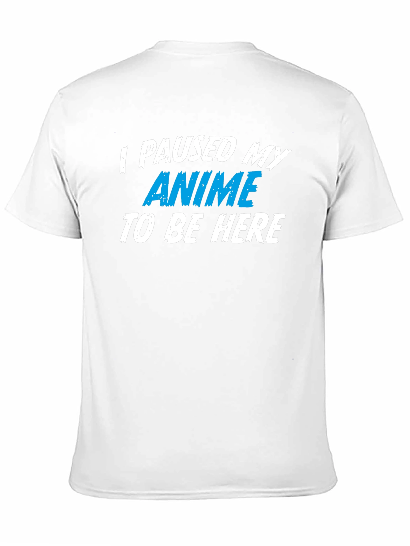 Anime Paused T-Shirt - Black Cotton Tee