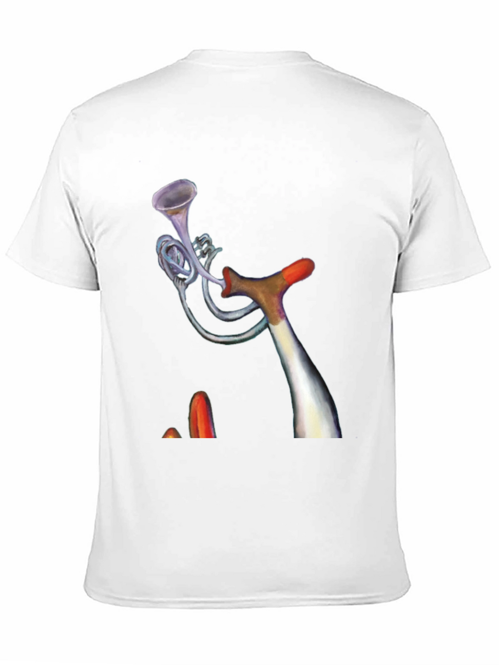 Unique Trumpet Design Black Tee