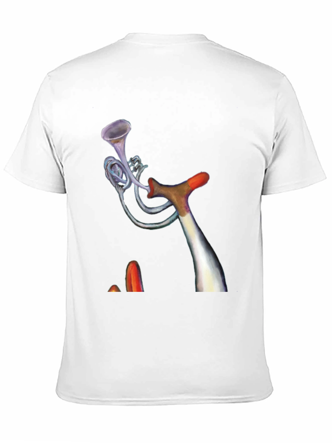 Unique Trumpet Design Black Tee