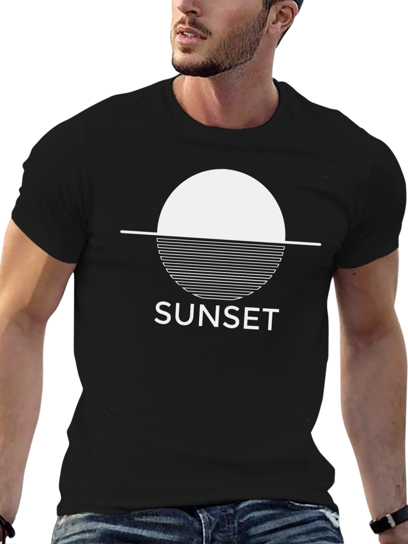 Sunset Graphic Tee - Modern Minimalist Design