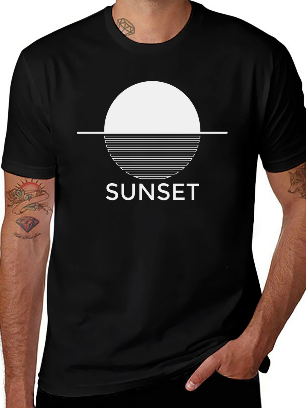 Sunset Graphic Tee - Modern Minimalist Design
