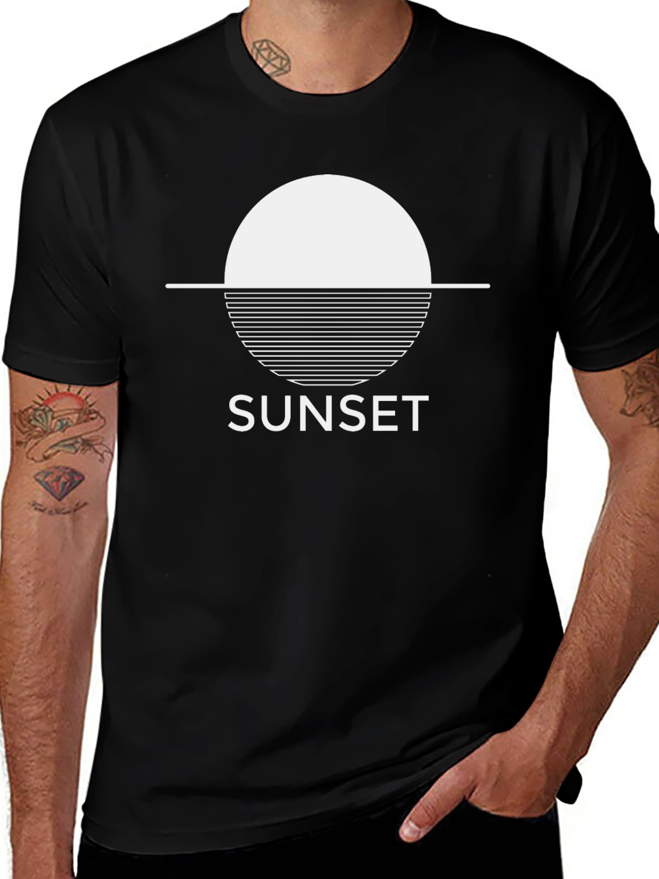 Sunset Graphic Tee - Modern Minimalist Design