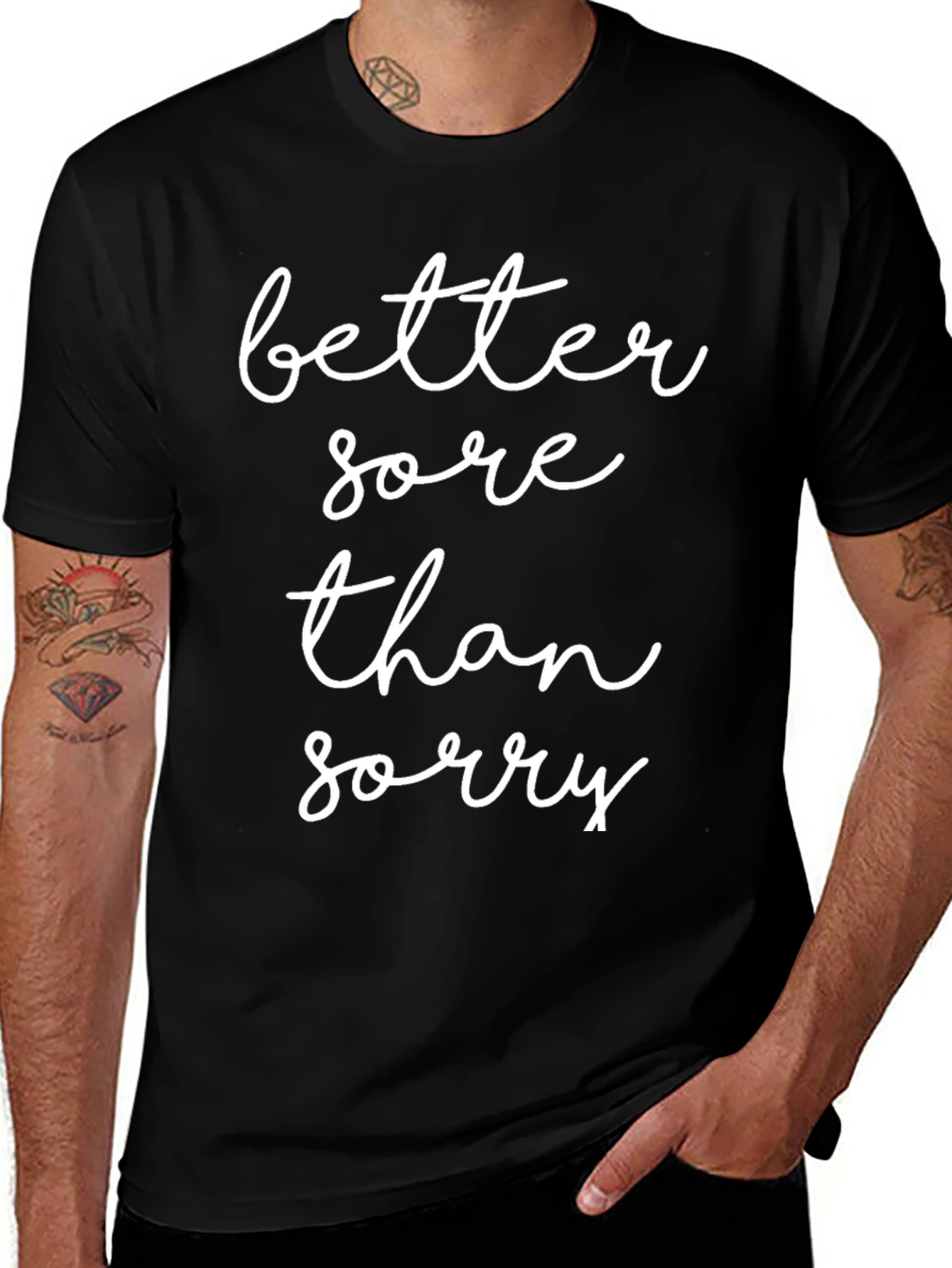 Better Sore Than Sorry Graphic Tee - Black