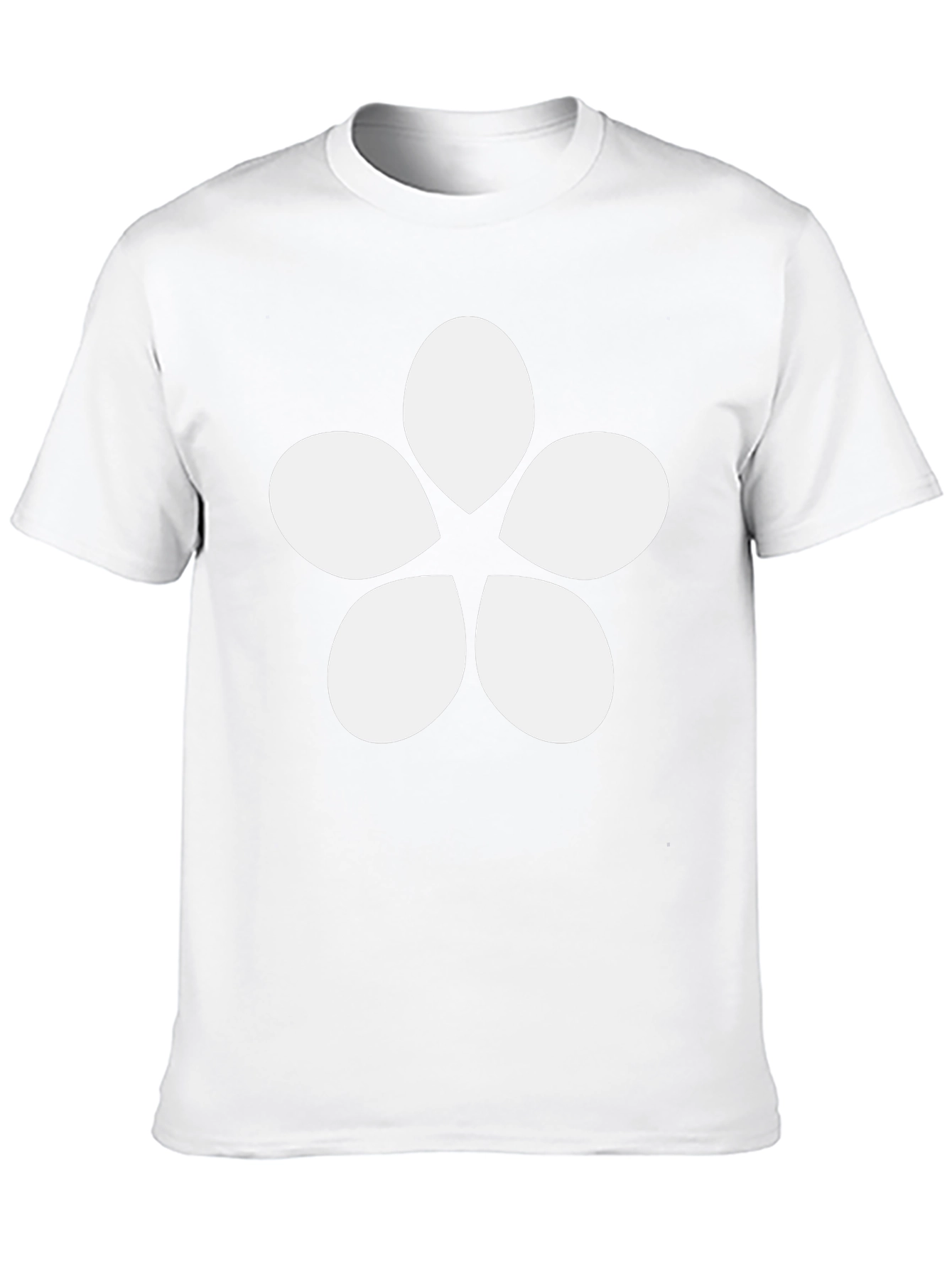 Minimalist Flower Graphic Tee - Black