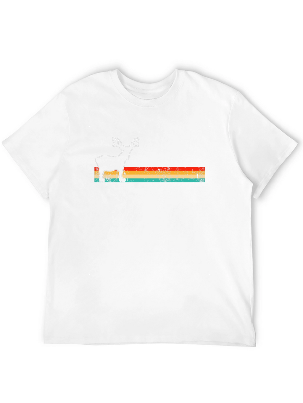 Retro Reindeer Graphic Tee - Black T-Shirt