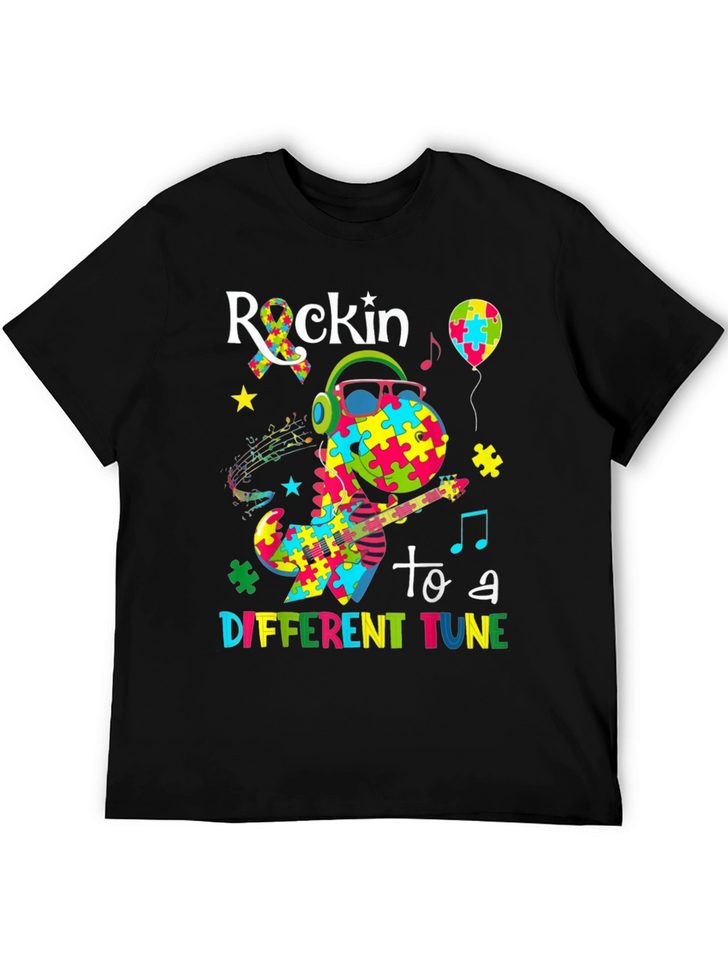 Rockin to a Different Tune Autism Awareness T-Shirt