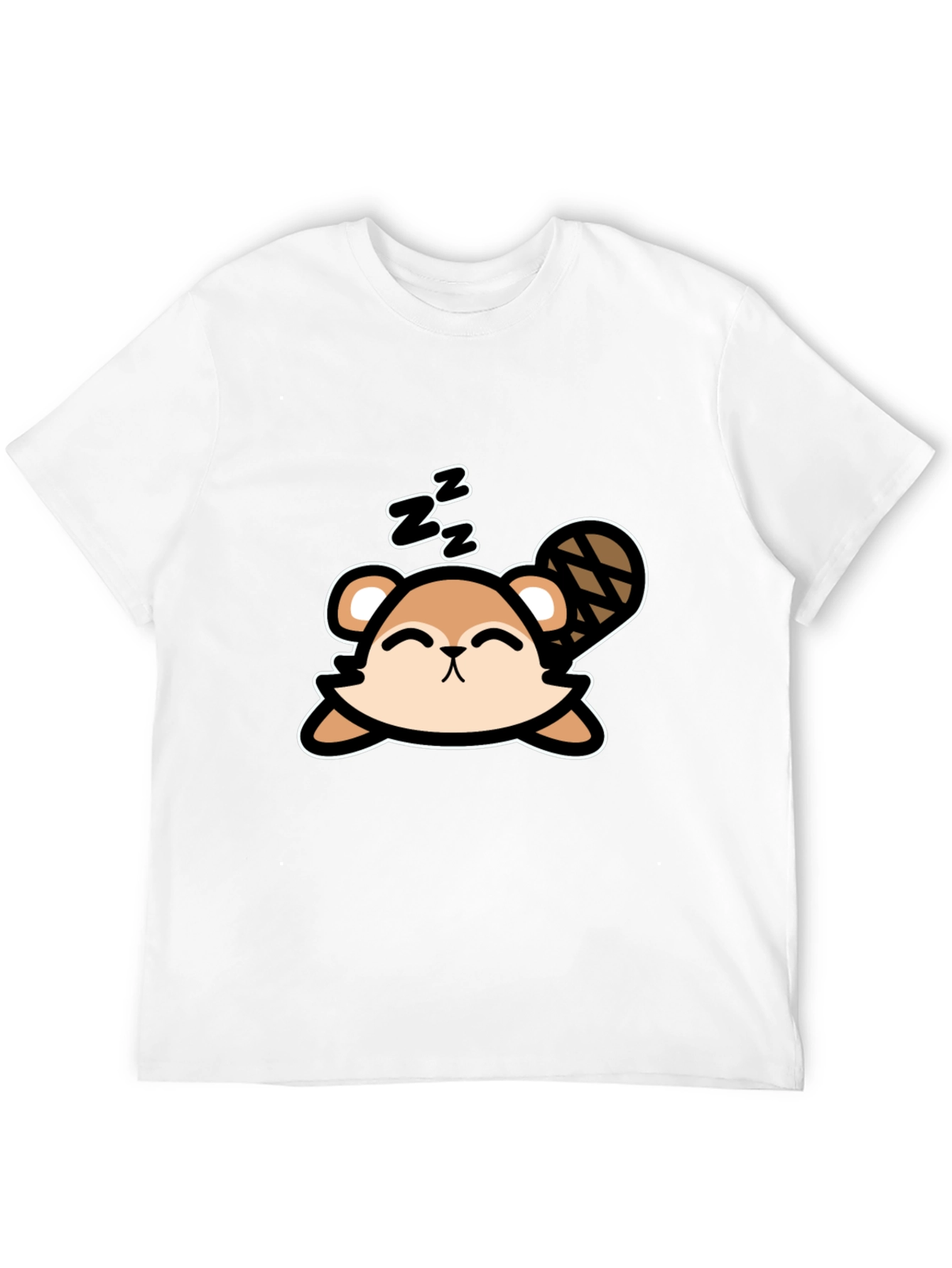 Cute Sleeping Beaver T-Shirt - Soft Cotton Tee