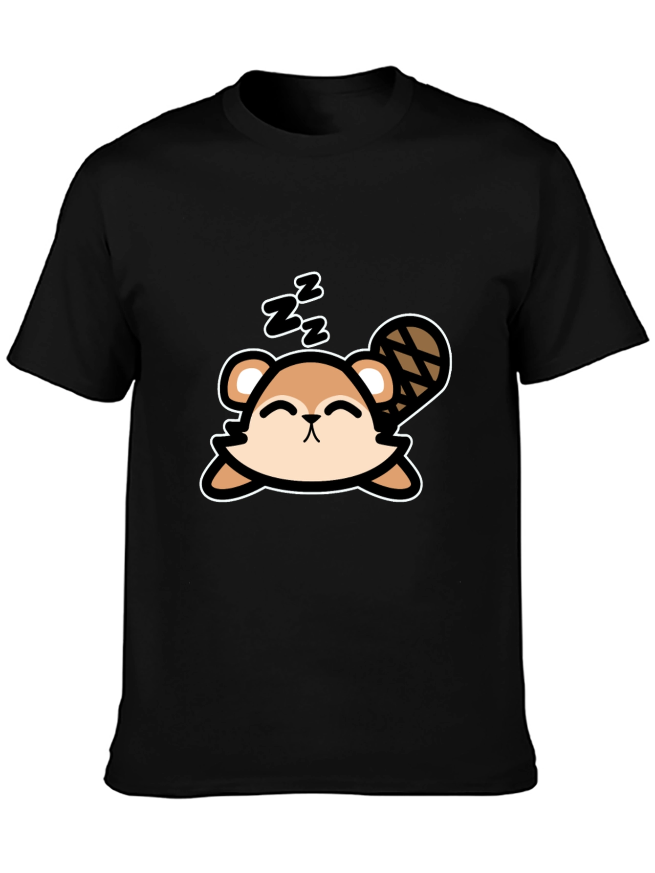 Cute Sleeping Beaver T-Shirt - Soft Cotton Tee
