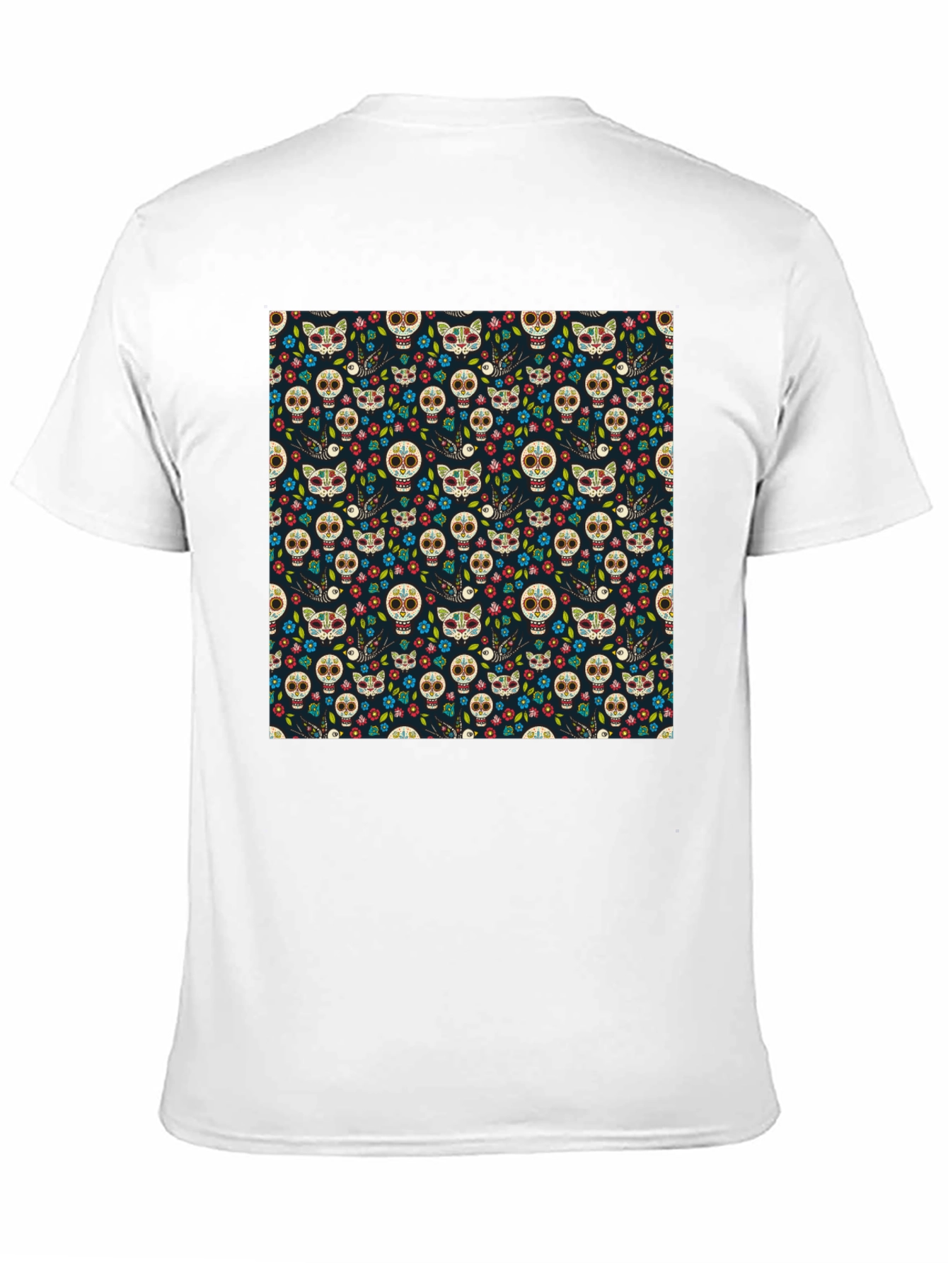 Day of the Dead Skull & Cat Tee