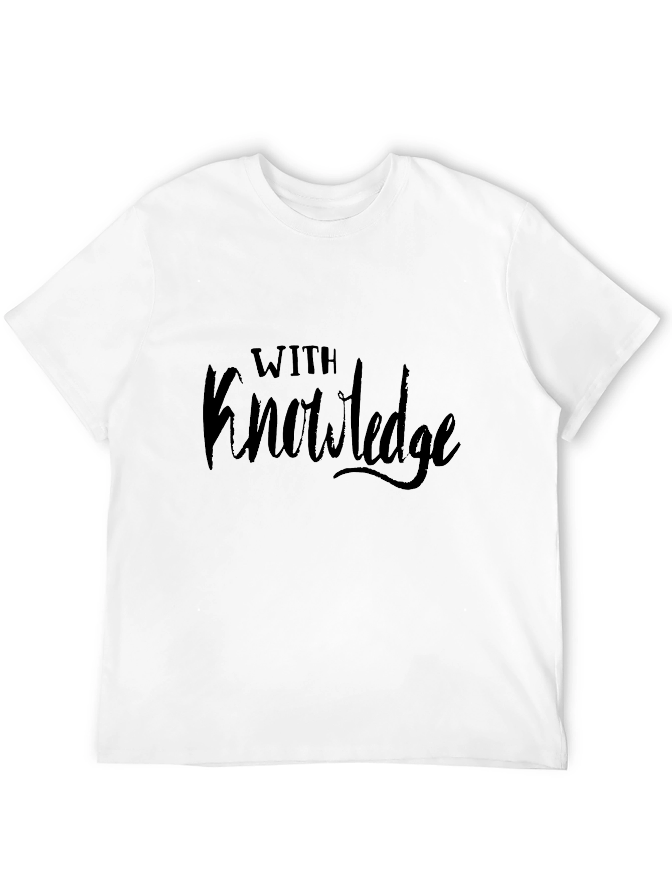 With Knowledge Graphic T-Shirt - Black