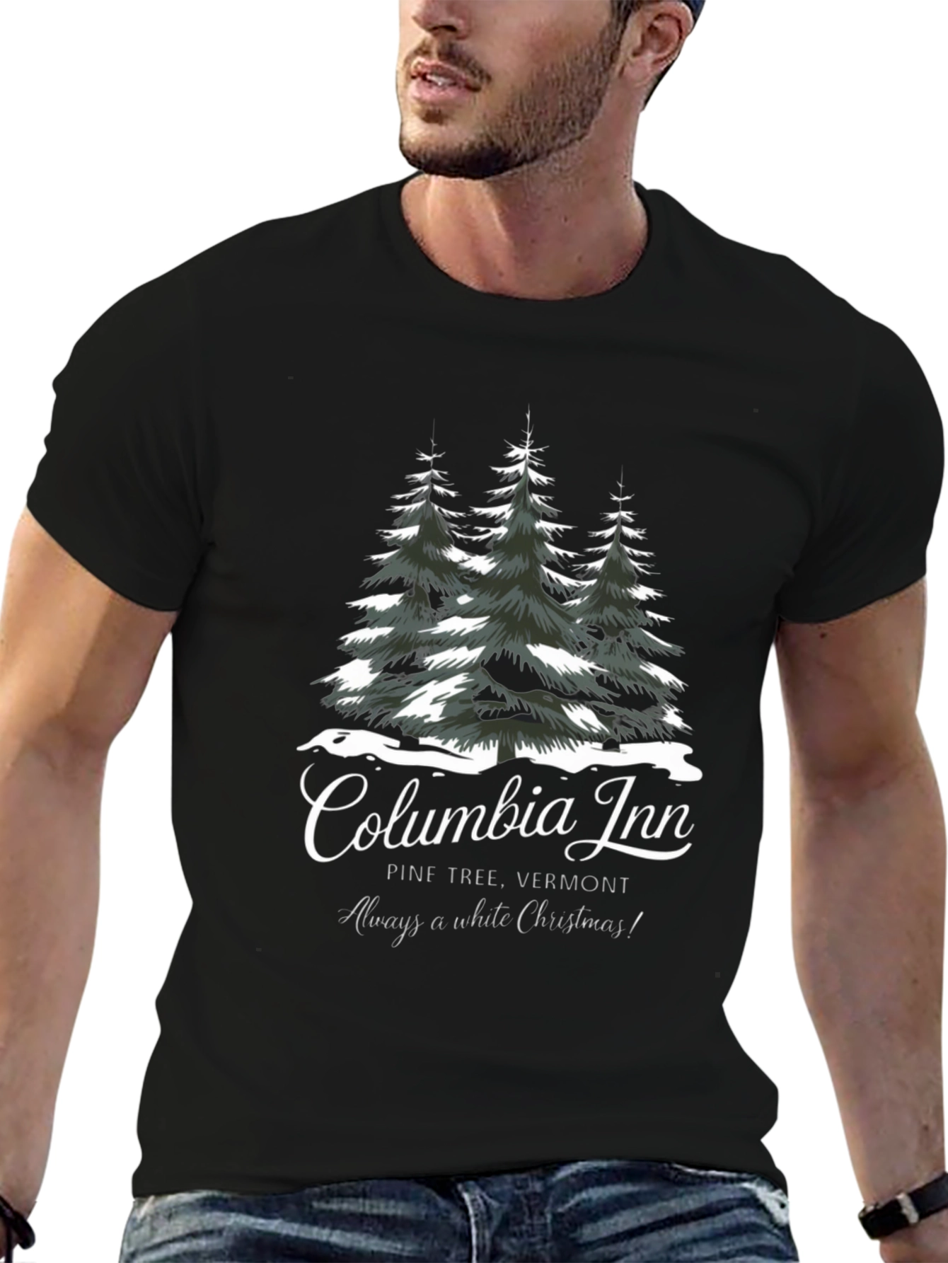 Columbia Inn Pine Tree Vermont Christmas T-Shirt