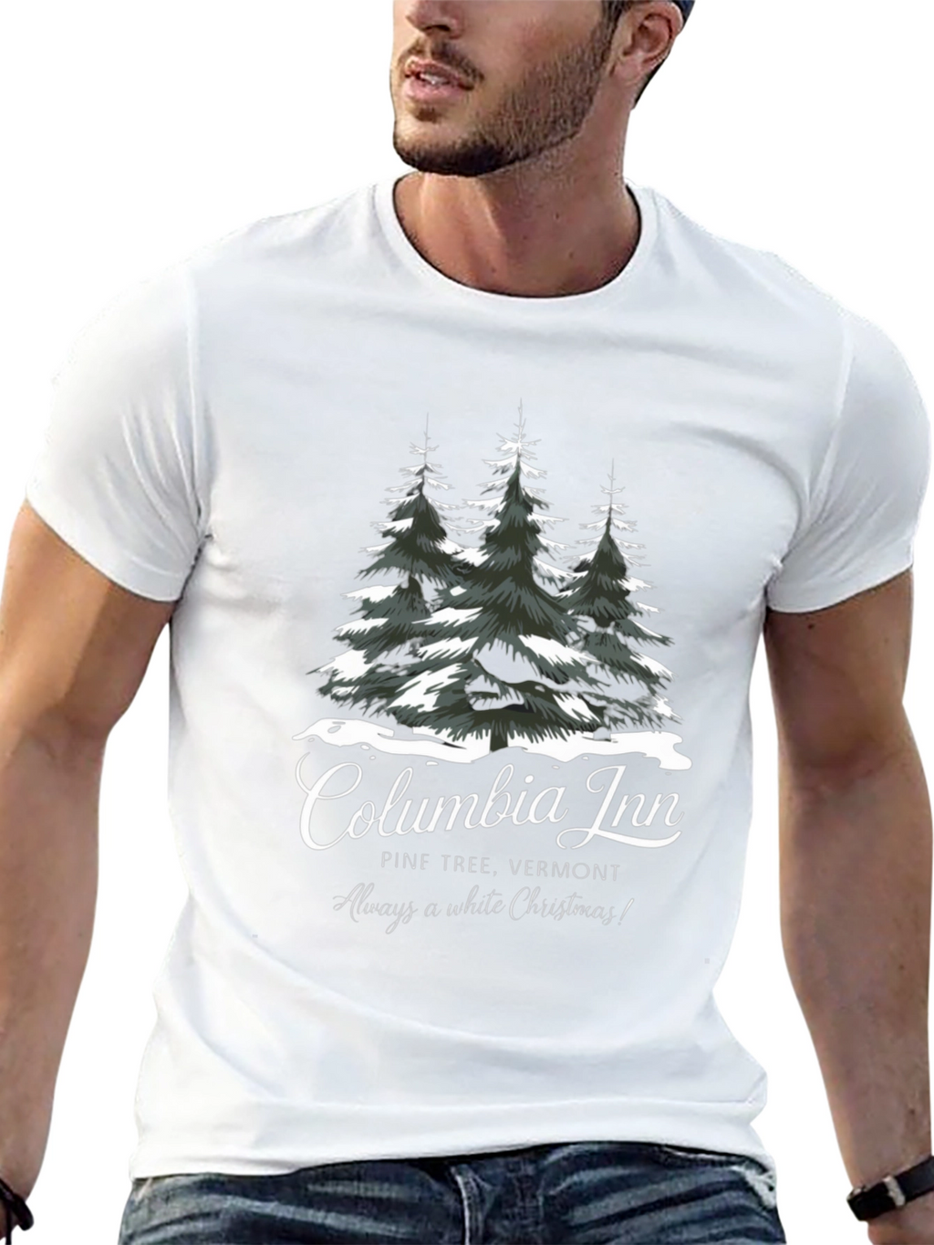 Columbia Inn Pine Tree Vermont Christmas T-Shirt