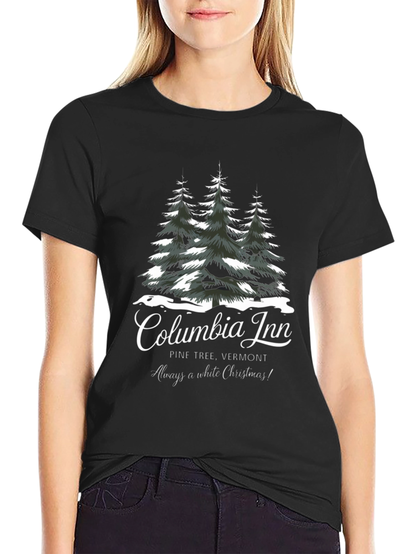 Columbia Inn Pine Tree Vermont Christmas T-Shirt