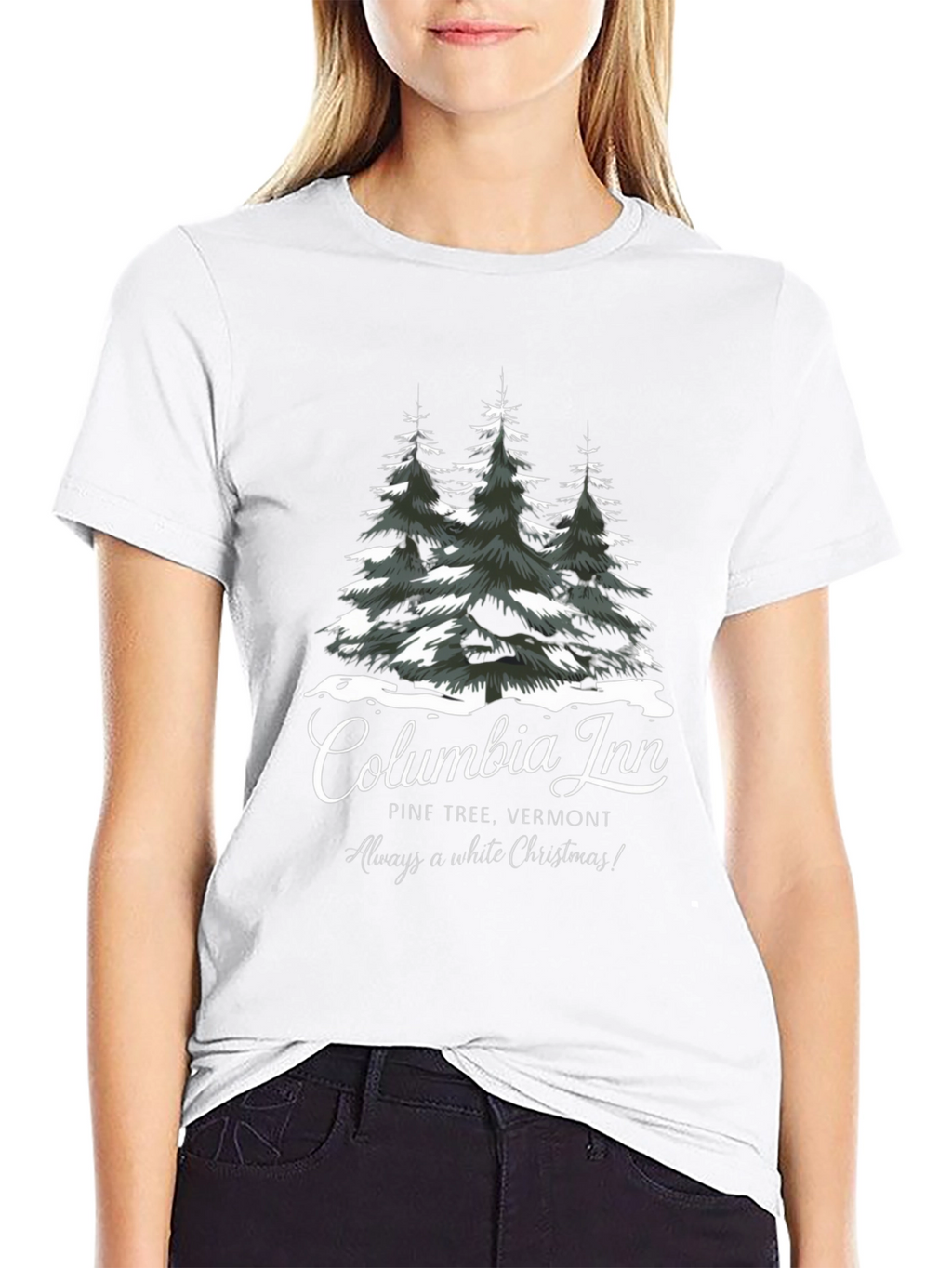 Columbia Inn Pine Tree Vermont Christmas T-Shirt