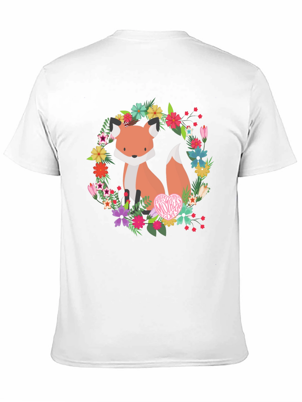 Floral Fox Graphic Tee - Mothers Day Gift
