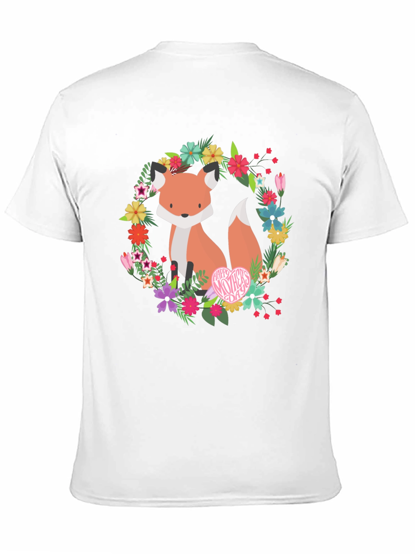 Floral Fox Graphic Tee - Mothers Day Gift