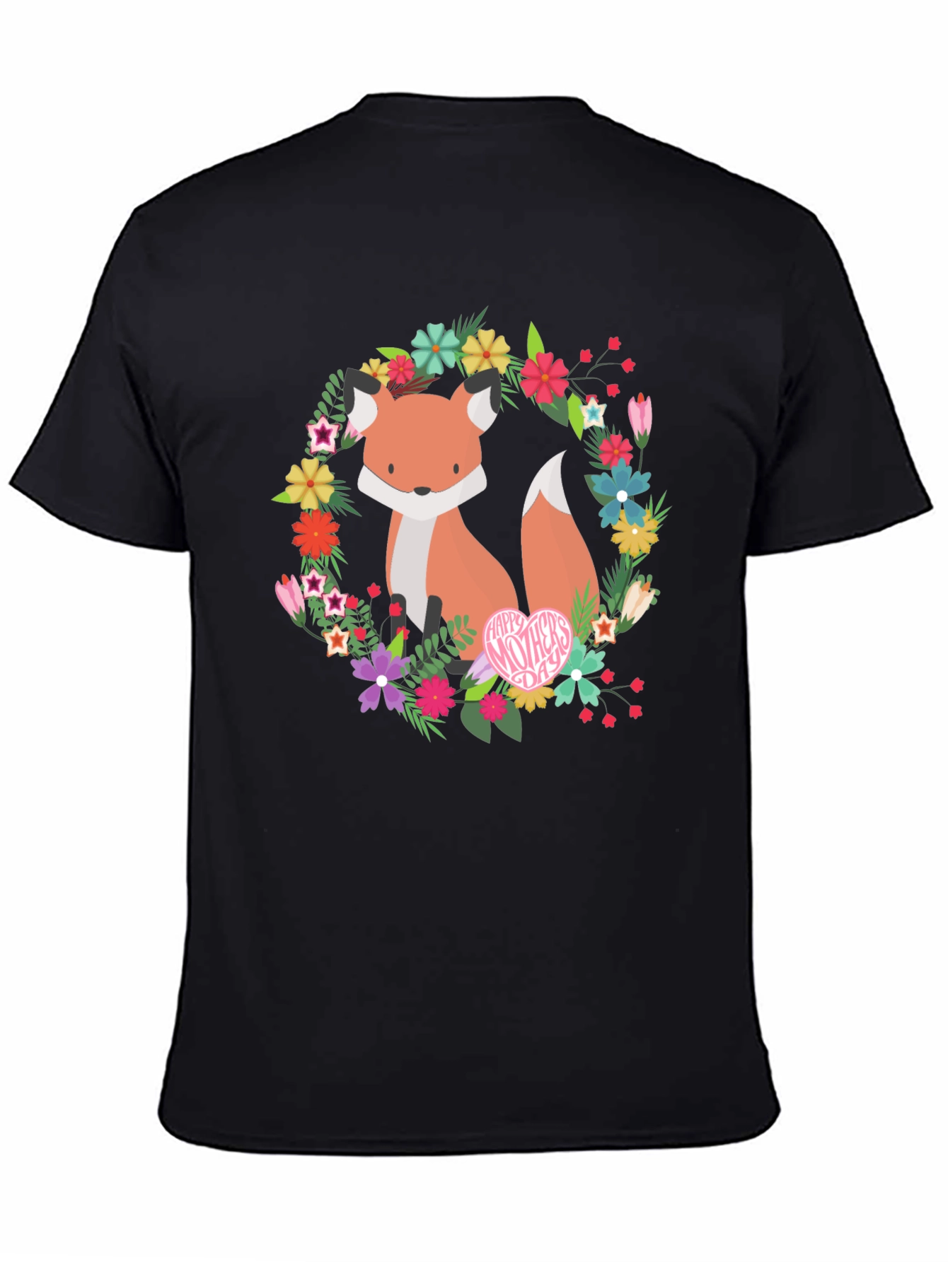Floral Fox Graphic Tee - Mothers Day Gift