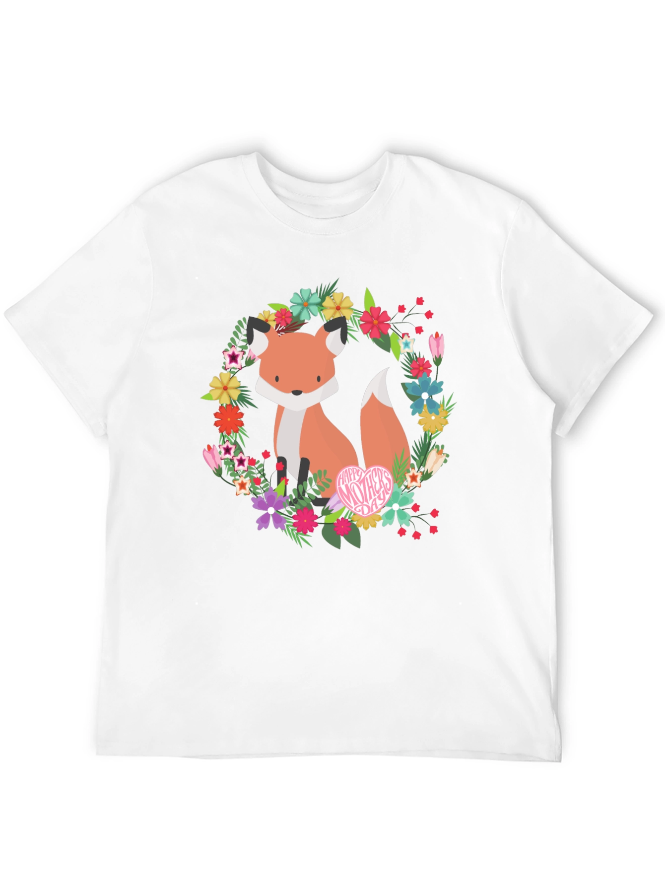 Floral Fox Graphic Tee - Mothers Day Gift