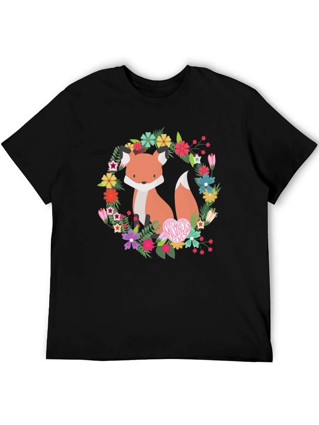Floral Fox Graphic Tee - Mothers Day Gift