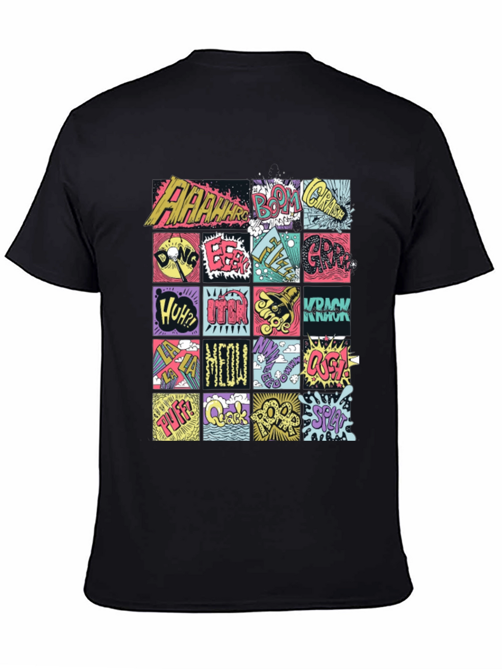 Comic Sound Effect T-Shirt - Pop Art Black Tee