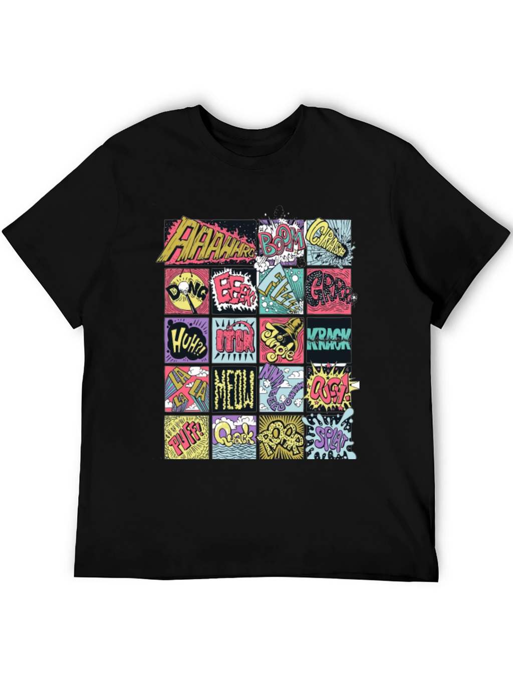 Comic Sound Effect T-Shirt - Pop Art Black Tee