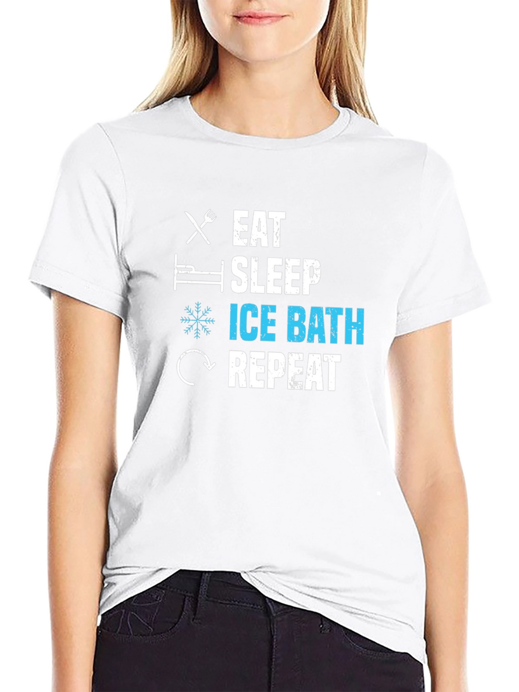 Eat Sleep Ice Bath Repeat Graphic T-Shirt