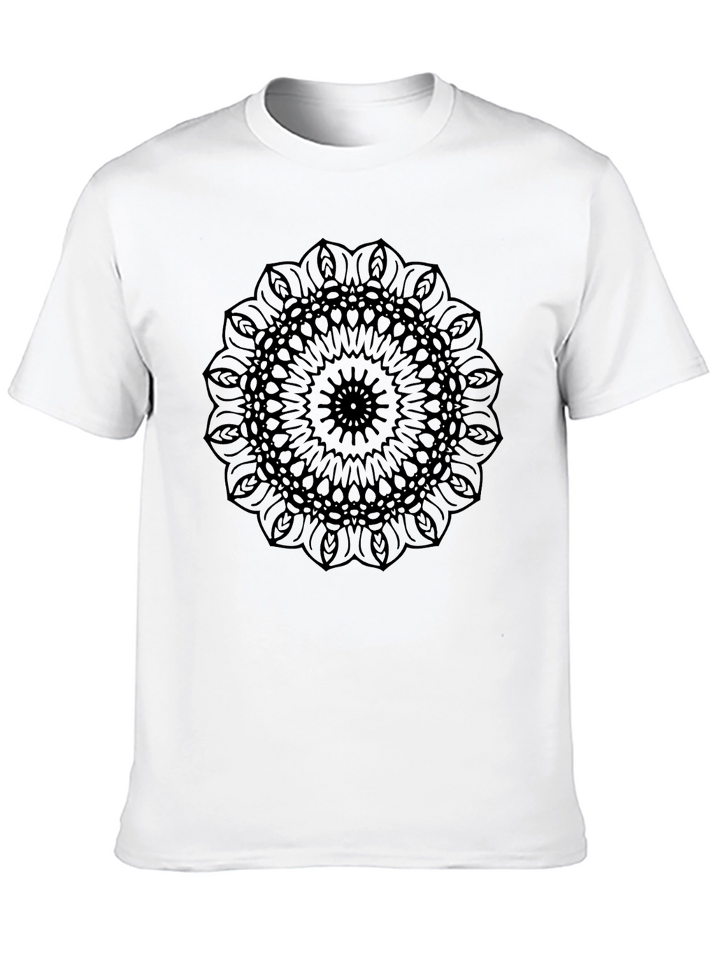 Black Mandala Graphic Tee - Modern Style