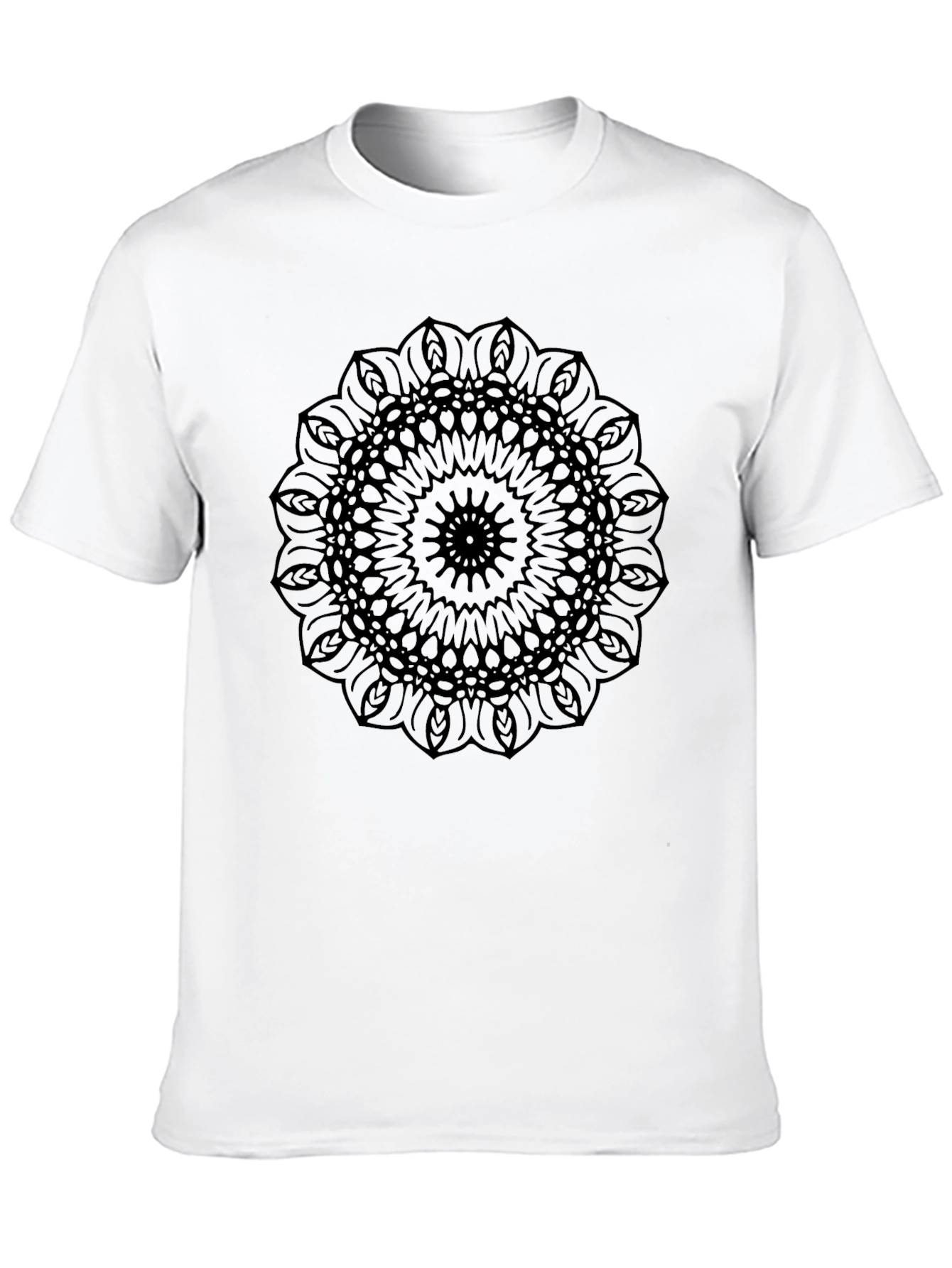 Black Mandala Graphic Tee - Modern Style