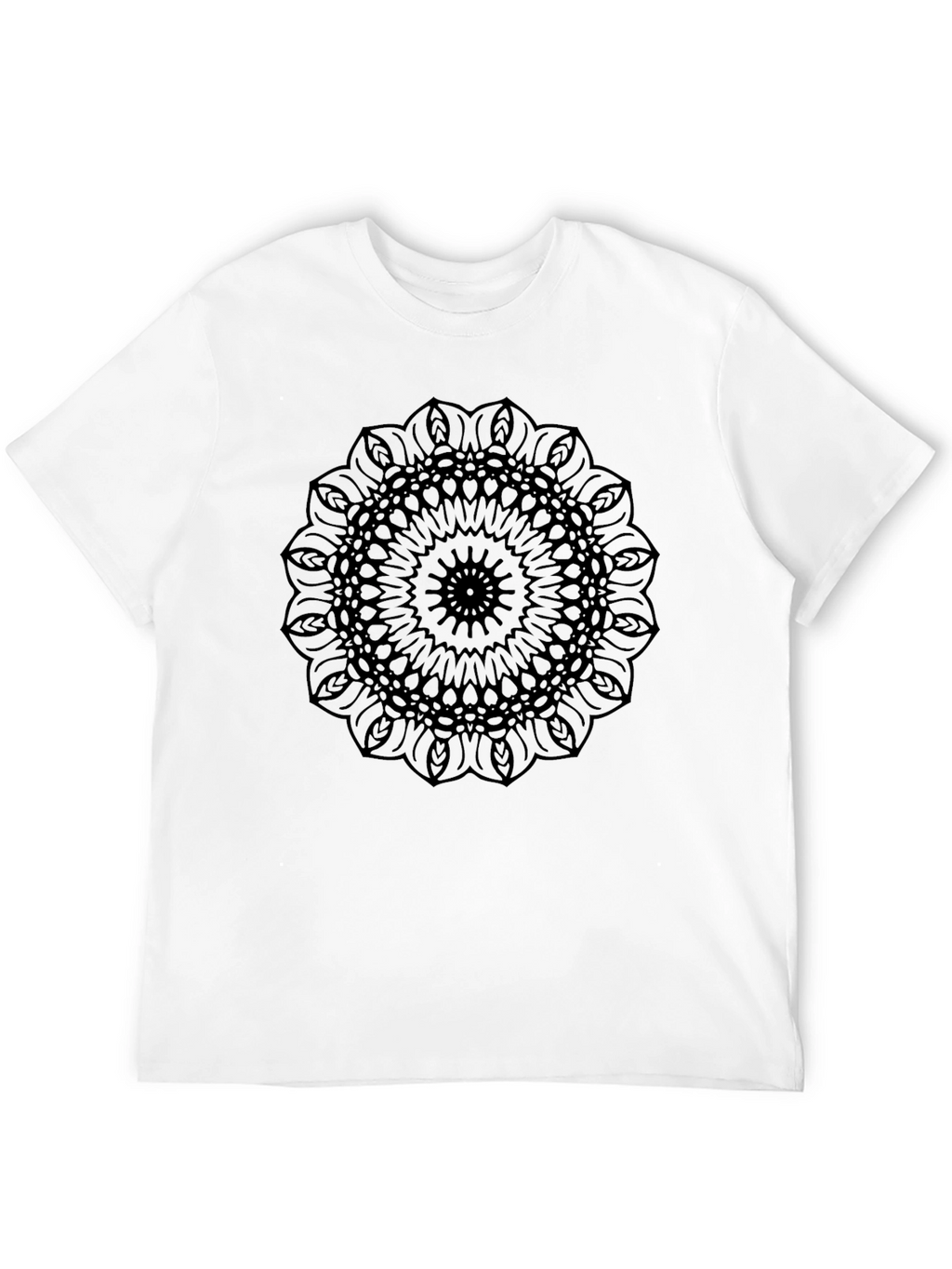 Black Mandala Graphic Tee - Modern Style