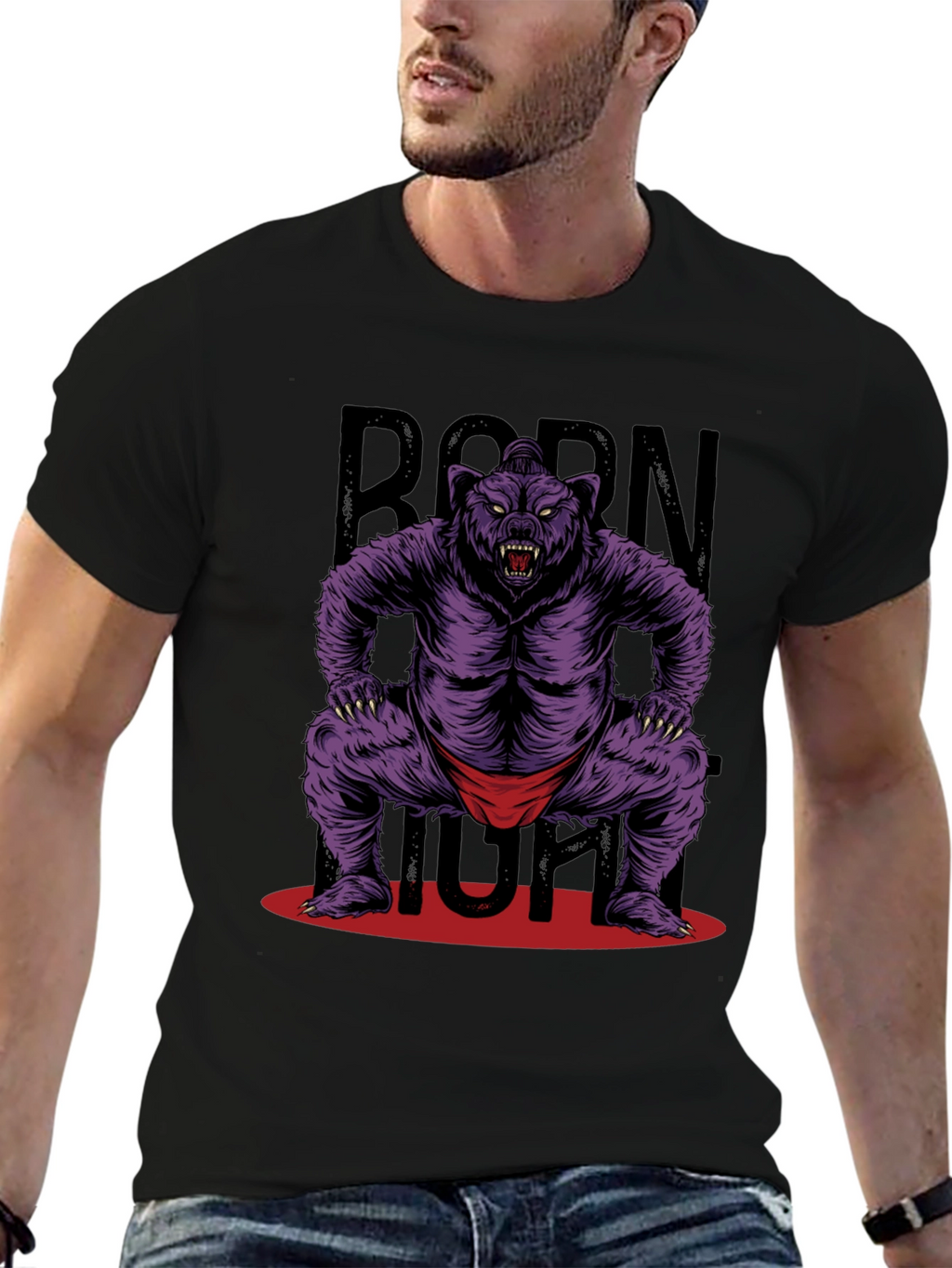 Born Tough Bear Graphic T-Shirt