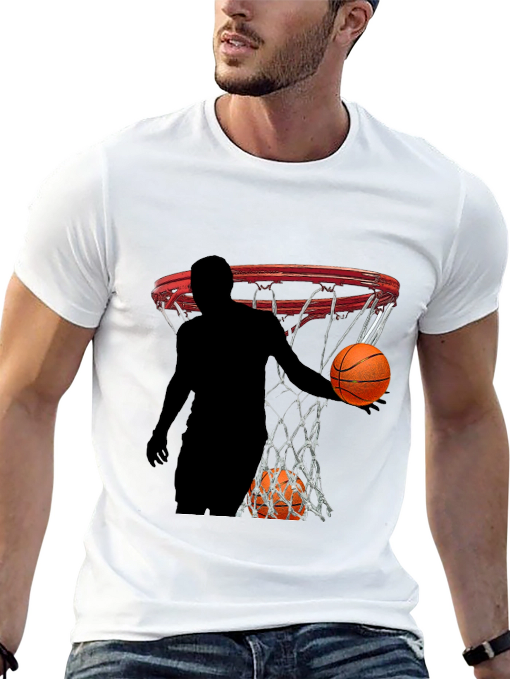 Basketball Graphic Tee - Slam Dunk Style