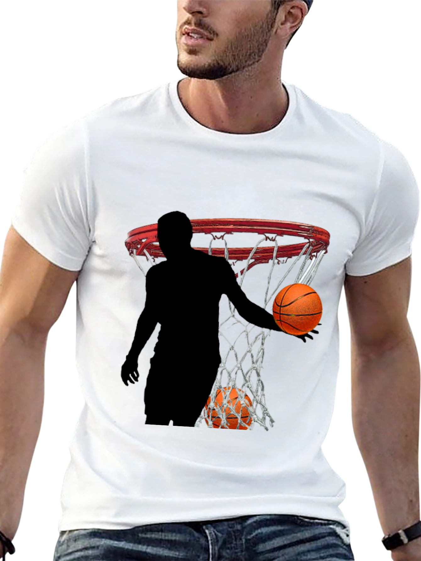 Basketball Graphic Tee - Slam Dunk Style