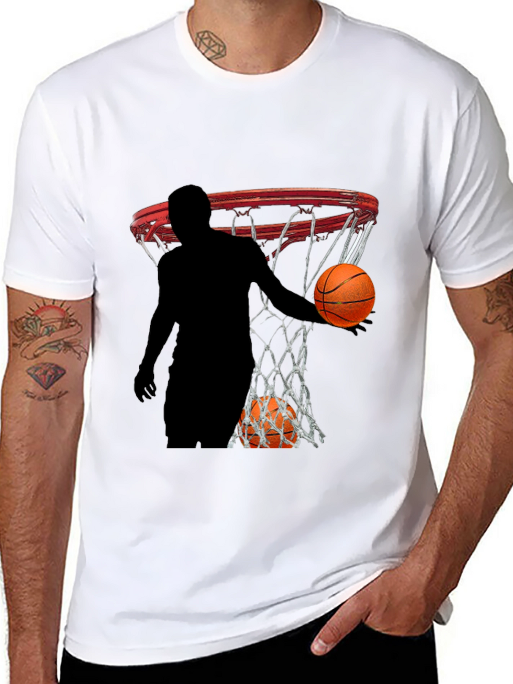 Basketball Graphic Tee - Slam Dunk Style